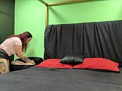 He catches me with his doll and demands a blowjob