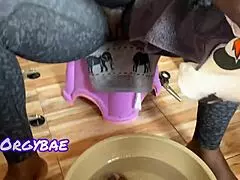 Seductive pedicure teaser showcases ebony beauty in lingerie.