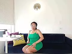 Slutty secretary squirts intensely in breakroom