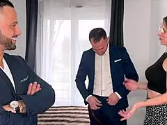 Alva Jolie Milf Satisfied by Two Men in Hot French Group Action