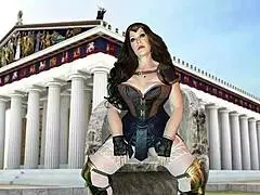 Granny Wonder Woman Dildo Fucks Like a True Gilf Goddess!