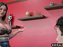 Headhunter Latina Milf Seduces With Big Curves In Office