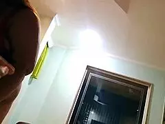 Chubby latina brazilian woman talks to stepson in family conversation