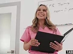 Milf Nurse Takes Extreme Double Pussy Fuck in Wild Interracial Gangbang at Work.