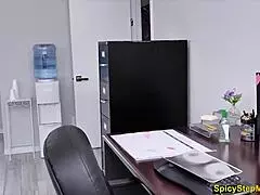 new milf boss as sex machine in office