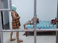 housewives do housework while touching each others buttocks and tits