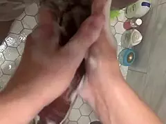 omg, this hot curious 18+ teen cleans stepbro's huge cock, makin him cum twice fast