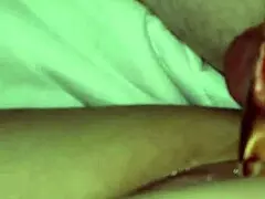 Wife Takes Cock and Glass Dildo in Pussy Simultaneously