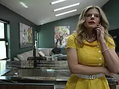 Blonde With Huge Tits Settles Husband's Debts With Wild Action - Cory Chase