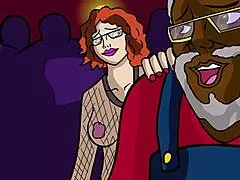 Holy! Thick Irish milf stripper takes a huge fat cock in her mouth!