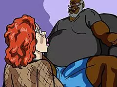 Holy! Thick Irish milf stripper takes a huge fat cock in her mouth!