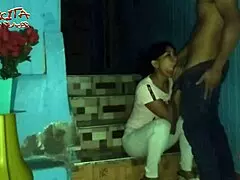 Sexy Charapita Sucking And Fucking On The Stairs
