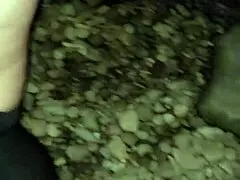 big titty milf strips outdoors and jerks off