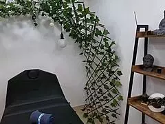 uh, the masseuse wants a happy endin’ with his huge thing, salome gil!