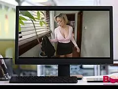 Stepson interacts with mother-in-law in a family setting