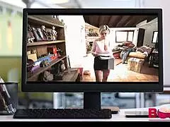 Stepson interacts with mother-in-law in a family setting