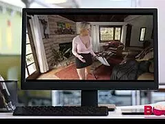 Stepson interacts with mother-in-law in a family setting