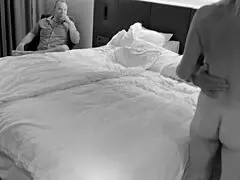 Hey, check out this cuckold husband watching his naked blonde housewife get fucked by a stranger from the dating site 😏