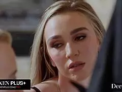 Deeper Kendra Sunderland And Milf Brandi Love Share A Cock In Intense Threesome With Blowjob, Cowgirl, Missionary, Lingerie, Doggystyle, Handjob, And Cum On Tits