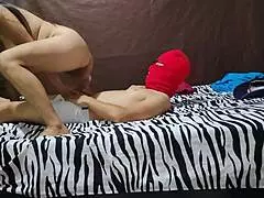 madrastra gives best welcome to stepson from colombia, oops real homemade