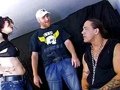 kthylee in amateur scene with tattoos and blue eyes