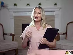 Andi Avalon, the ultimate milf nurse, jerks patients off fast for samples.