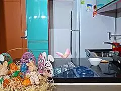 Easter Bunny Mommy Takes Big Carrot