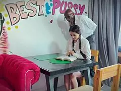 Student Kate Rich Takes BBC Lesson Rough and Hard!