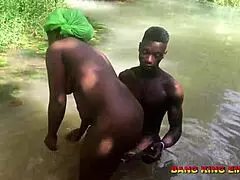 stunning ebony milf gets boned by big black cock on country ranch