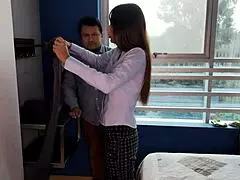 Peruvian amateur measures ass but tailor fucks vagina deep