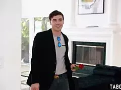 Young Guy Gets Reverse Gangbang by Five Huge Boobs Blonde Milfs!