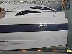 Fucking Blonde Without Condom on Yacht in Red and Sheer