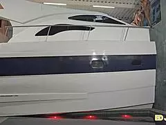 Fucking Blonde Without Condom on Yacht in Red and Sheer