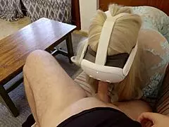 Stepson Pounds Stepmom Doggystyle While She Masturbates In Vr Glasses And Creampies Her Ass!
