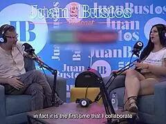 Wow, Antonella Jones with natural big tits bangs BBC on podcast! 😲