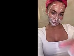 Quiet Girl in the Office with Sexy Accent and Tattoo Shows Big Ass at Parties