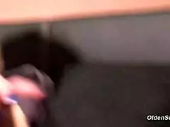 German housewife masturbates in pantyhose