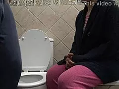 Taboo Family! Horny Stepmother Loves Watching 18-Year-Old Stepson Piss Right in Front of Her