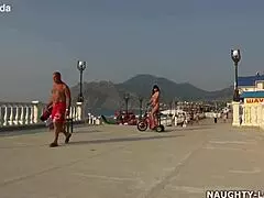 riding naked in public for all to see