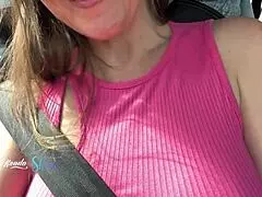 hey, ever seen a naughty couple bang outside their car?