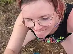 during my trip to cyprus, enjoyed a petite outdoor blowjob in nature.