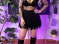 Nylon Club: Putting On Fishnet Tights While Dancing And Spanking?