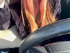 Italian Milf Artemisia Love Flashes Big Boobs on Solo Car Ride