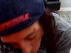 Zoe, swallow that cumshot facial now!