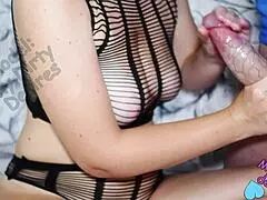 Wow, check this horny Latina stepmom milking stepson’s big dick!