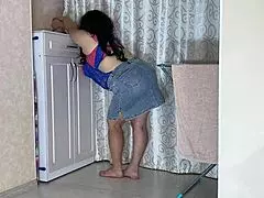 Mature milf's big tits bounce during anal sex