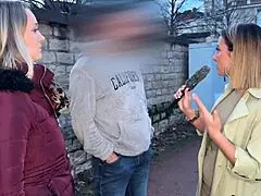 hey, look at kelly and pam with huge tits sharing a hard french cock!