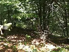 Shameless Bastard Gets Blowjob and Facial from Redhead Milf Outdoors