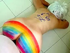 Step son FUCKS mom in TIGHT ass and FINISHES her ANAL