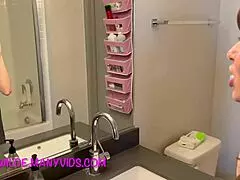 As a housewife, I felt shocked when he came in my mouth while I was brushing my teeth.